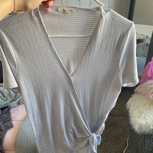 Baby Blue Shirt! Front Tied